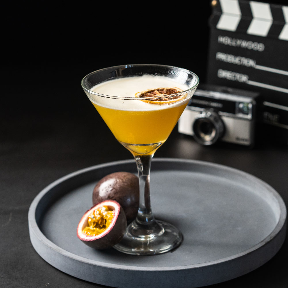 Pornstar martini cocktail med passionsfrugt og vodka